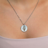 Thumbnail for Silver Personalized Birth Flower Necklace