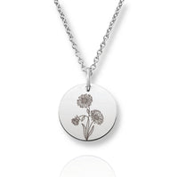 Thumbnail for Silver Personalized Birth Flower Necklace