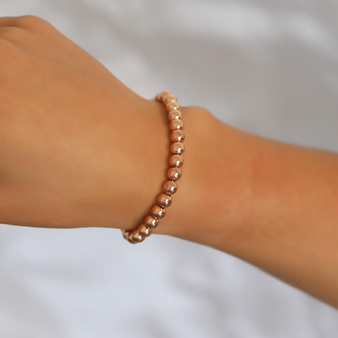 Rose Gold Medium Bead Bracelet