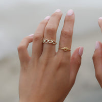 Thumbnail for Gold Linked Chain Band Ring