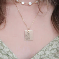 Thumbnail for Gold Square Personalized Date Necklace