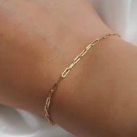 Thumbnail for Dainty Tiny Gold Paper Clip Link Bracelet