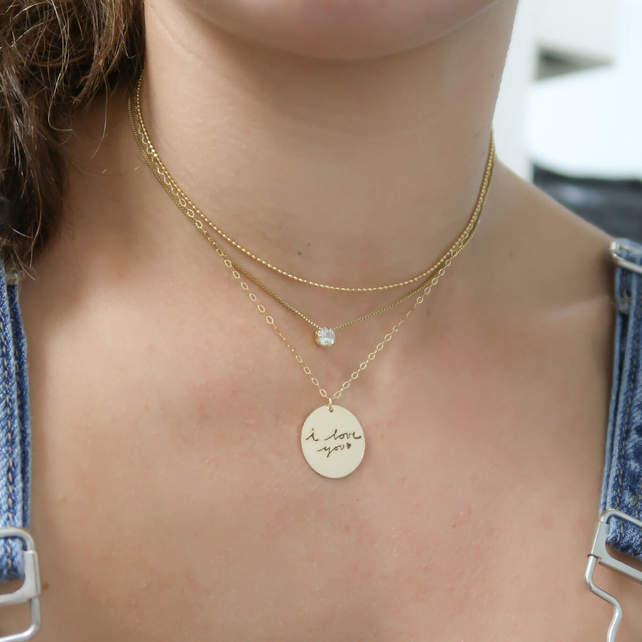 Gold Personalized Handwriting Necklace