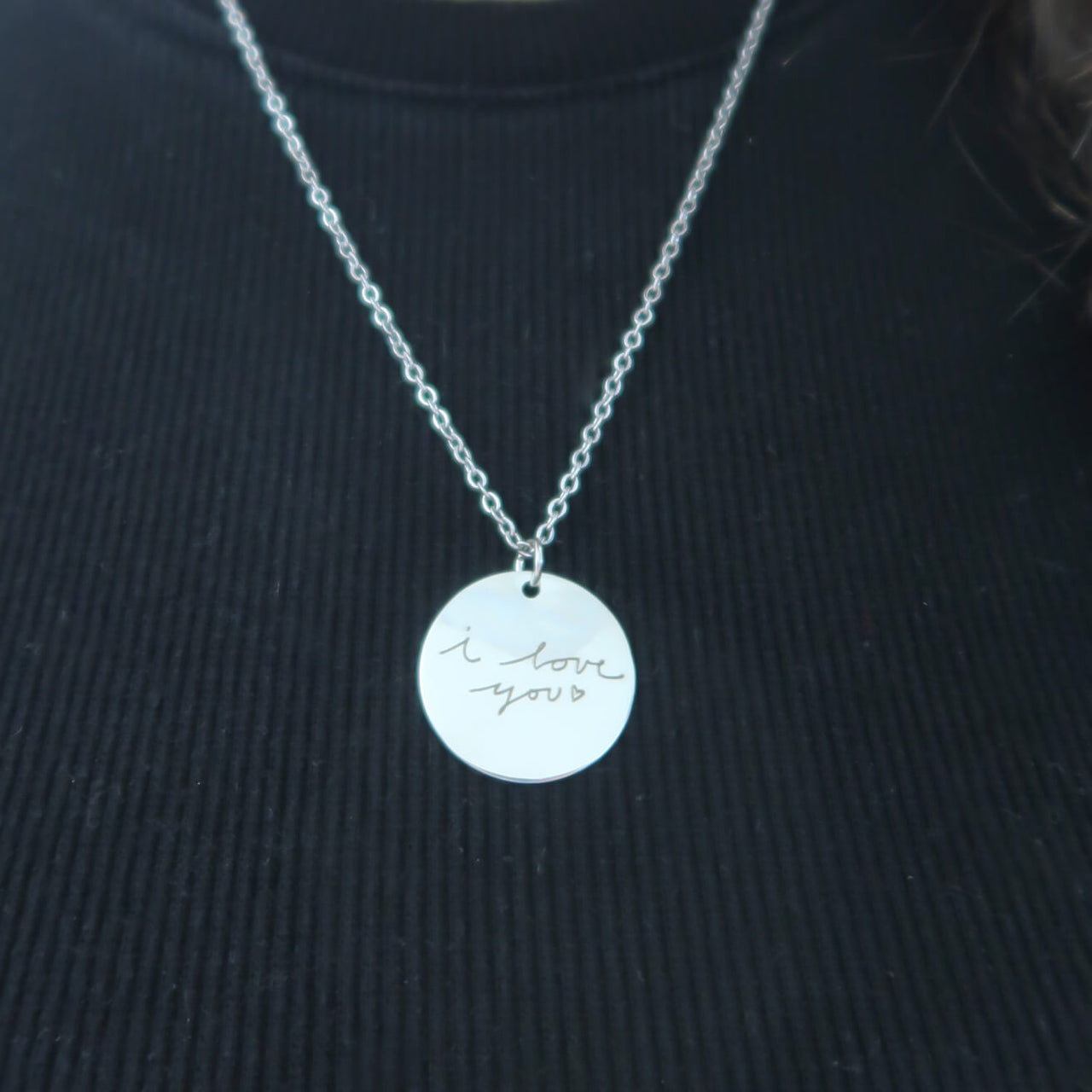 Silver Personalized Handwriting Necklace