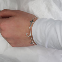 Thumbnail for Silver Cross, Heart, & Anchor Bracelet