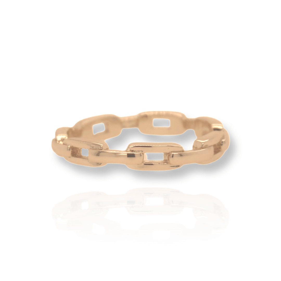 Gold Paper Clip Stack Ring