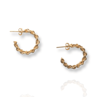 Thumbnail for Gold Round Linked Hoop Earrings