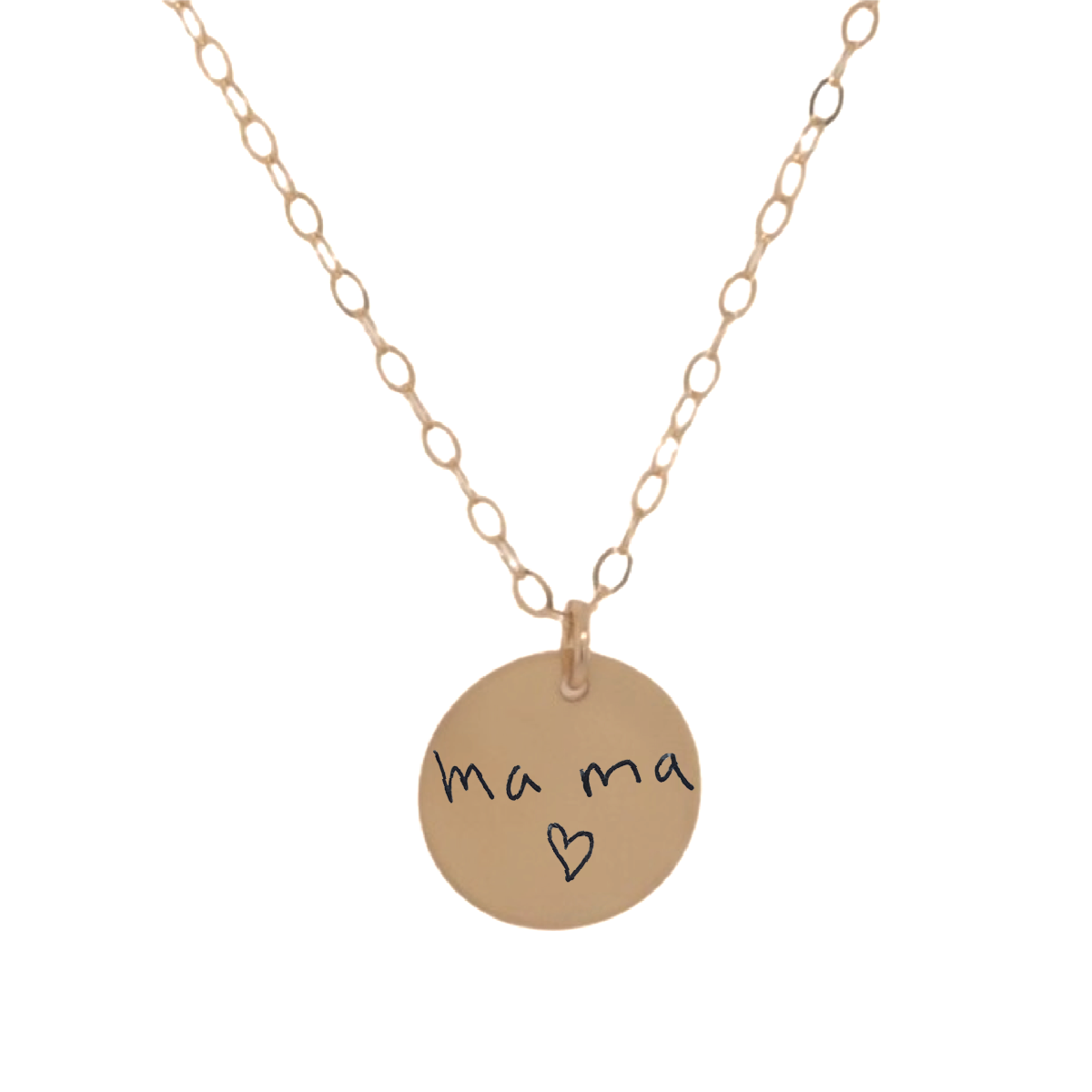 Gold Personalized Handwriting Mini Necklace