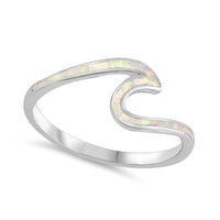 Thumbnail for Silver Be Still Wave Opal Ring