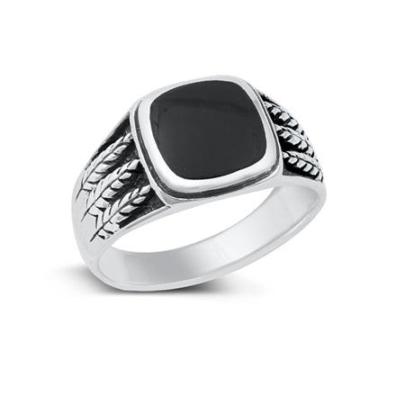 Silver Black Harvest Ring