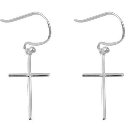 Dangling Cross Earrings Sterling Silver Jewelry