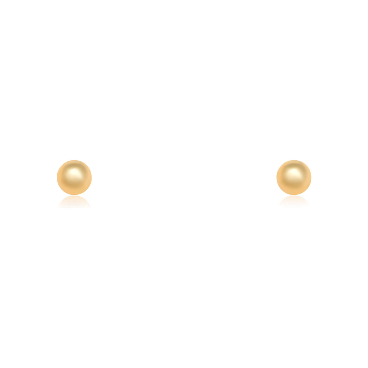 Gold Small Ball Stud Earrings