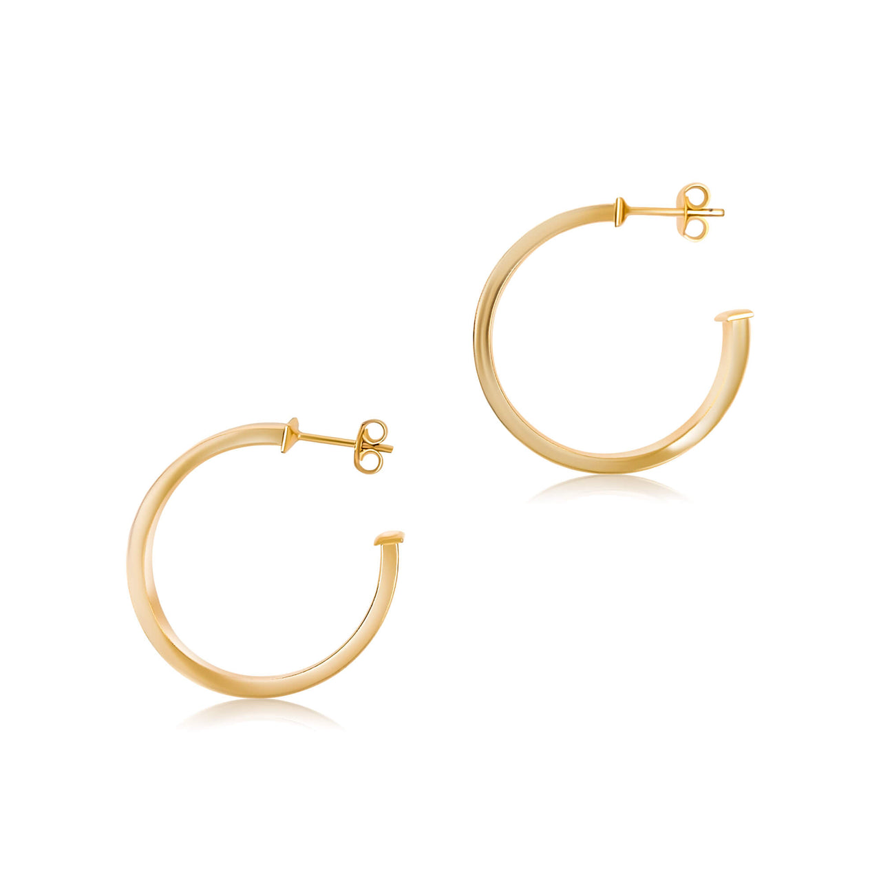 Gold Flat Hoop Earrings