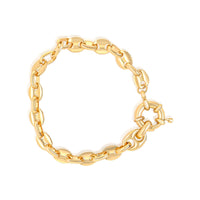 Thumbnail for Gold Thin Anchor Mariner Link Bracelet