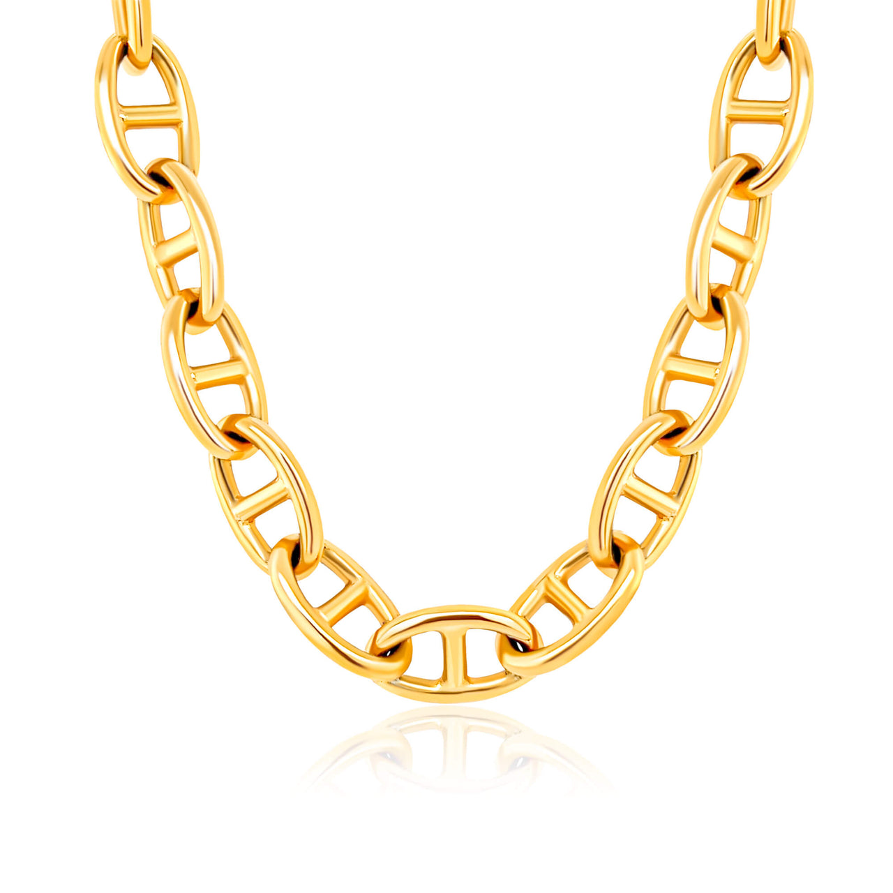 999 Silver | Puff Mariner Link Necklace | Ren Jord Jewelry