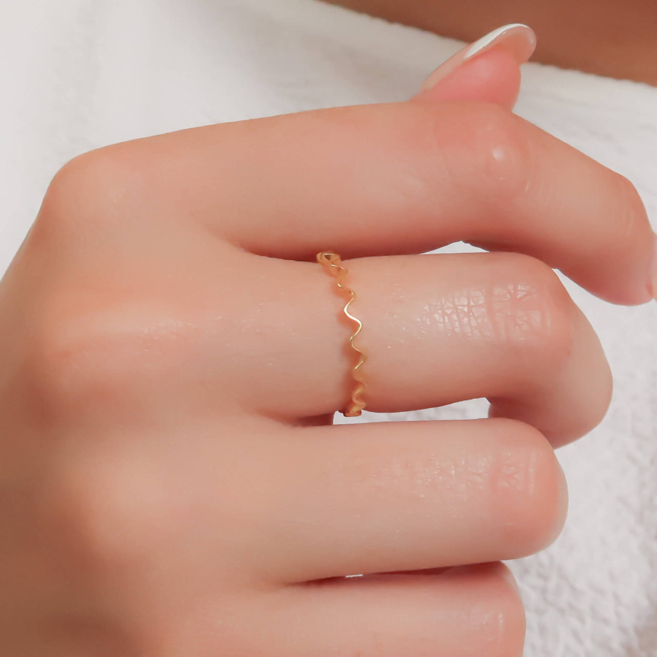 Gold Squiggle Ring