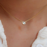 Thumbnail for Gold Round CZ Necklace