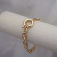 Thumbnail for Gold Clasp Mariner Link Bracelet