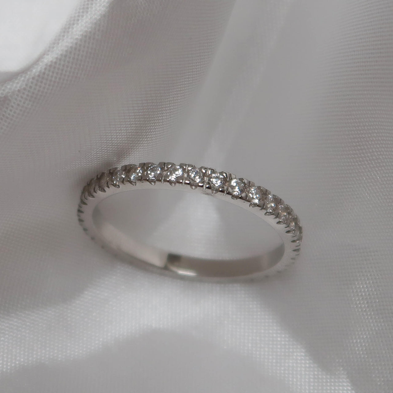 Silver CZ Eternity Ring
