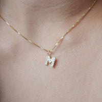 Thumbnail for Gold CZ Initial Necklace